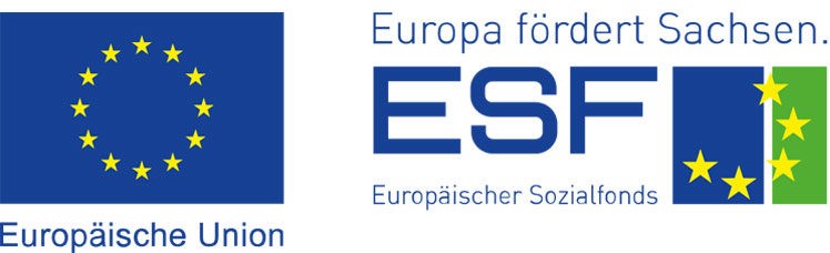 EU ESF Sachsen Logo